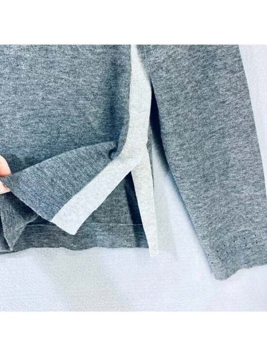 Title Nine Sweater Womens M Gray Merino Wool Blend Pullover Casual Knitwear - Picture 2 of 11